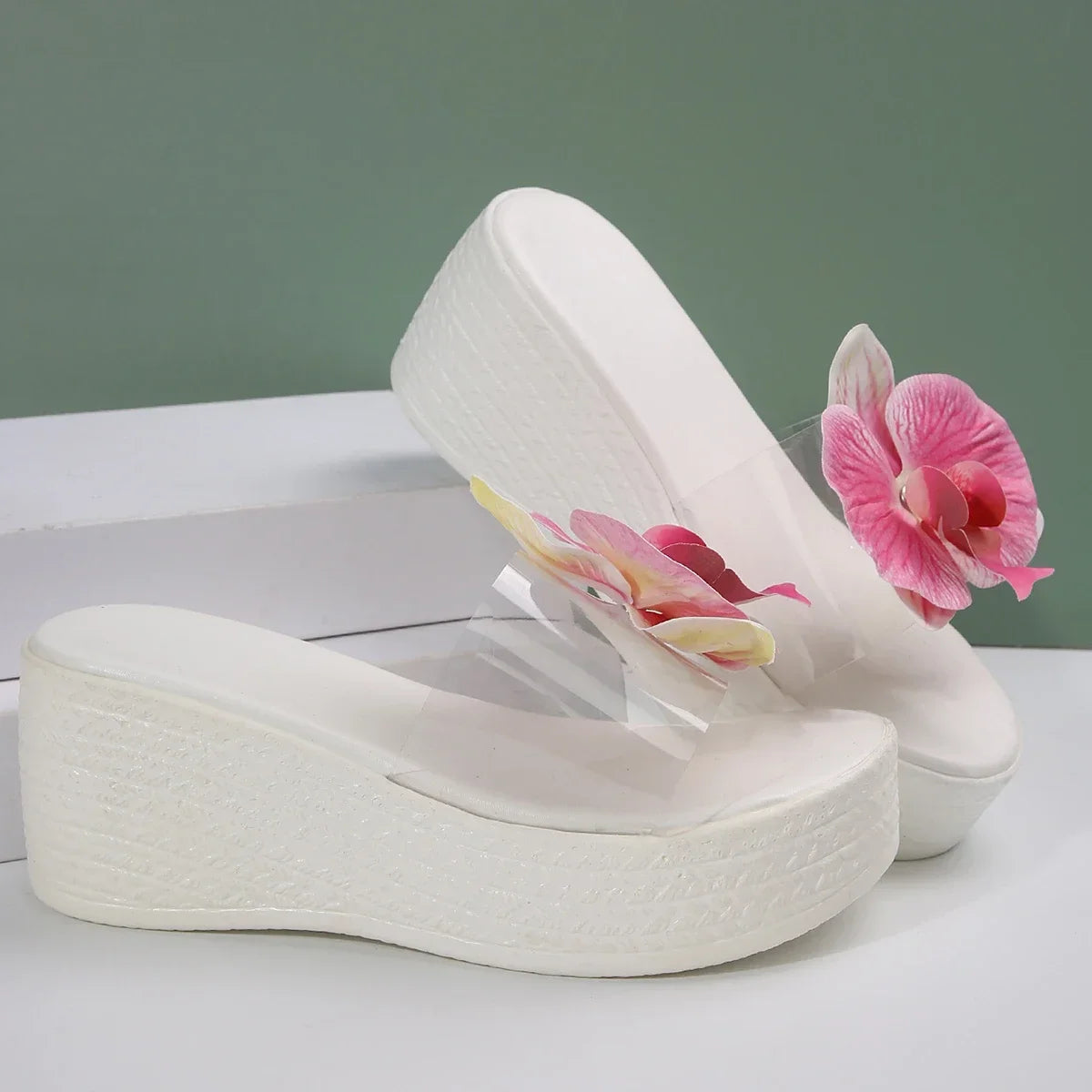 RZSMTYA Women's Shoes Floral Heels