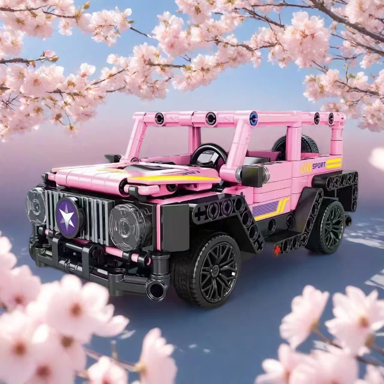 Lego Kompatibilis 1239 Darabos Rózsaszín Terepjáró Építőblokkok Modell - Könnyen Összeszerelhető Születésnapokra