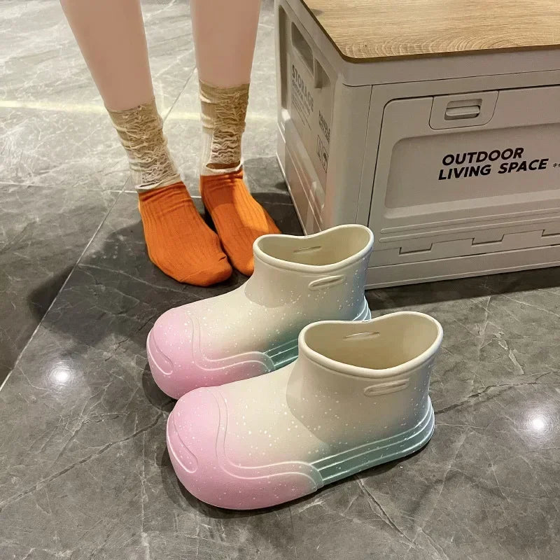 Women's EVA Rubber Boots Waterproof - Thick Sole Garden Work Shoes Rain Boots