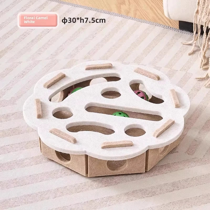 Macska Rejtvény Játék Filcből Készült Puzzle Doboz Labdás Edző Játék - Beltéri Edzés És Szórakozás