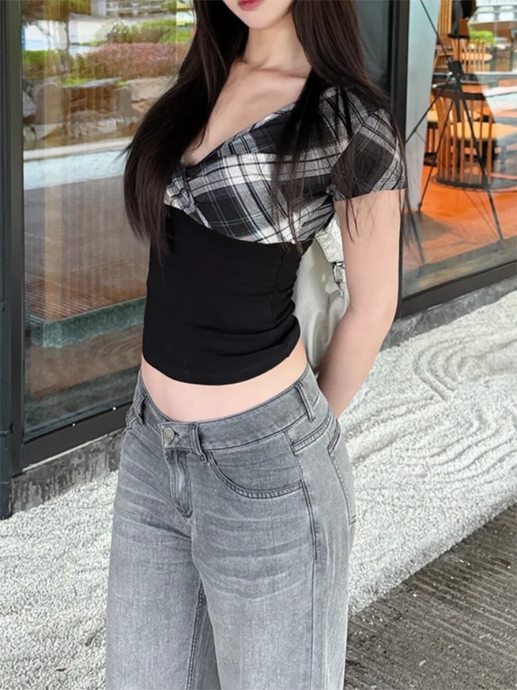 JEYONGZOOCN Patchwork CropTop
