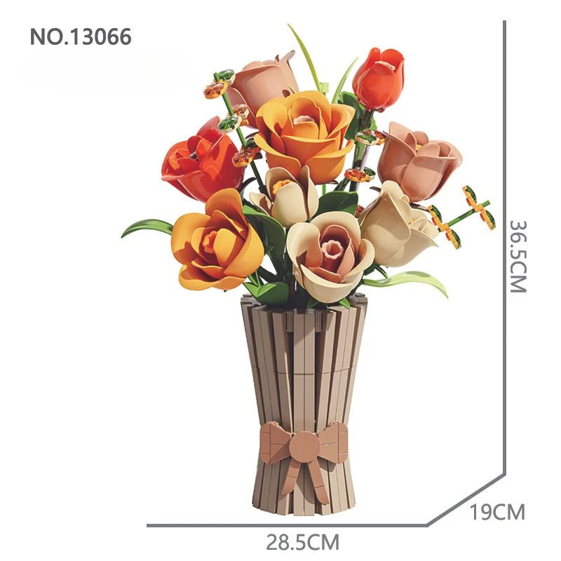 NONECE Rosen-Bausteine Dekor
