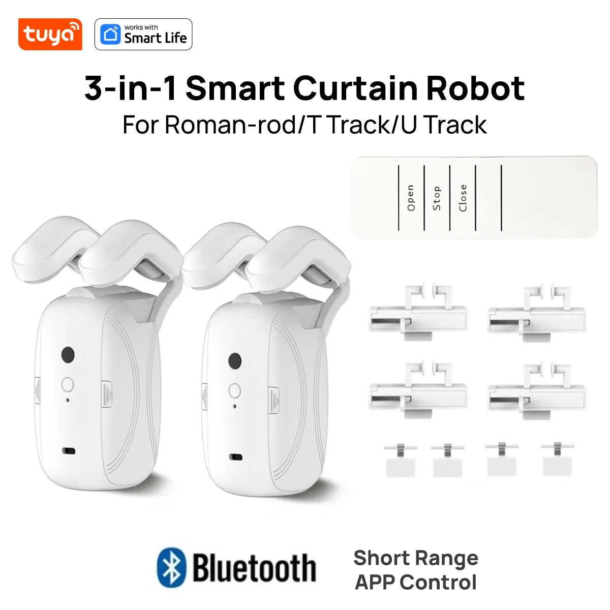 Tuya Okos Függönymozgató Robot – WiFi/Bluetooth, App-vezérlés, Alexa & Google Home