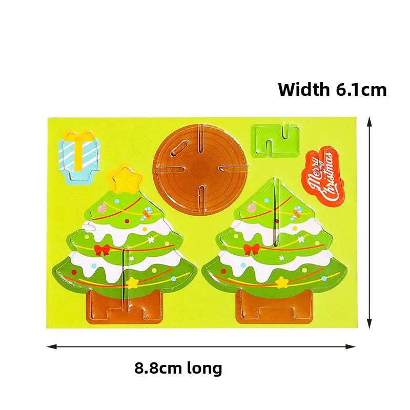 DIY 3D Papír Karácsonyfa Puzzle