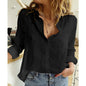Women's Collared Linen Shirt Breathable