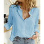 Women's Collared Linen Shirt Breathable
