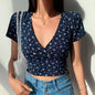 Jeyongzo Crop Top Virágos Női