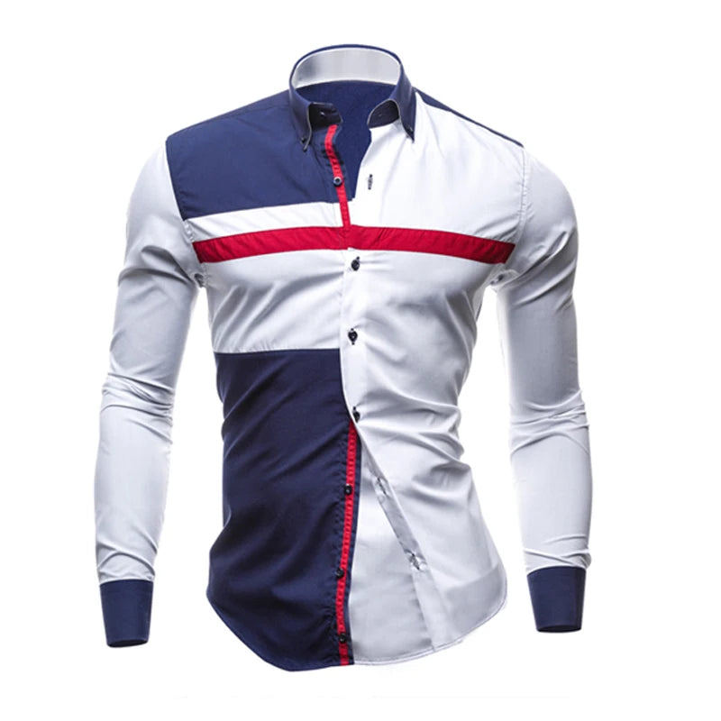 Férfi Ing Slim Fit Csíkos Liva