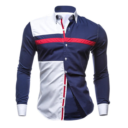 Férfi Ing Slim Fit Csíkos Liva