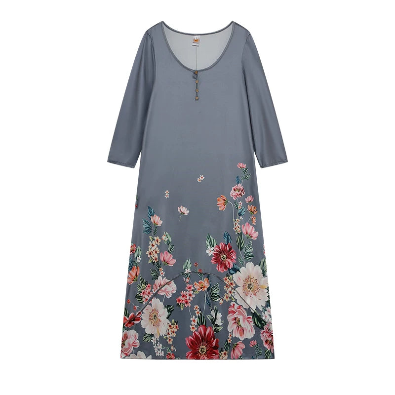Női Nyomtatott Hosszú Ruha