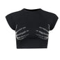Skull Hand Rhinestone CropTop