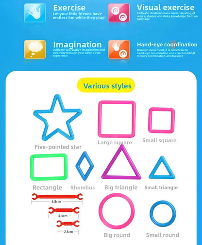Színes Oktató 3D Puzzle Rudak