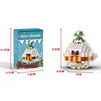 Mini Építő Kocka Mikulás DIY