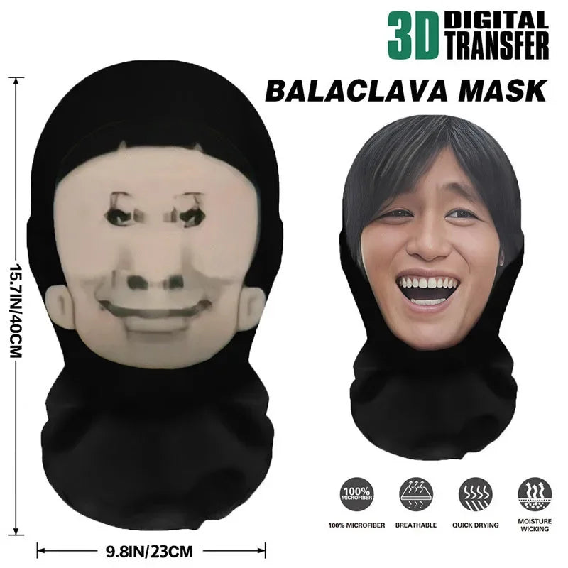 Realisztikus 3D Arcmaszk Férfiaknak és Nőknek - Halloween Cosplay Balaclava