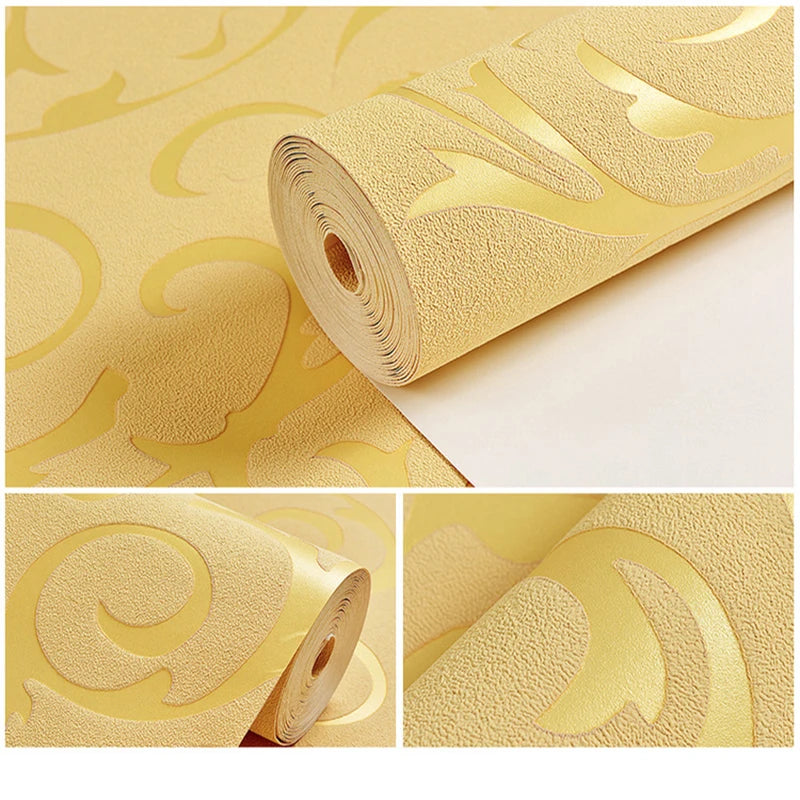 Damask Tapéta DZQCN Ezüst 3D