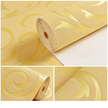 Damask Tapéta DZQCN Ezüst 3D