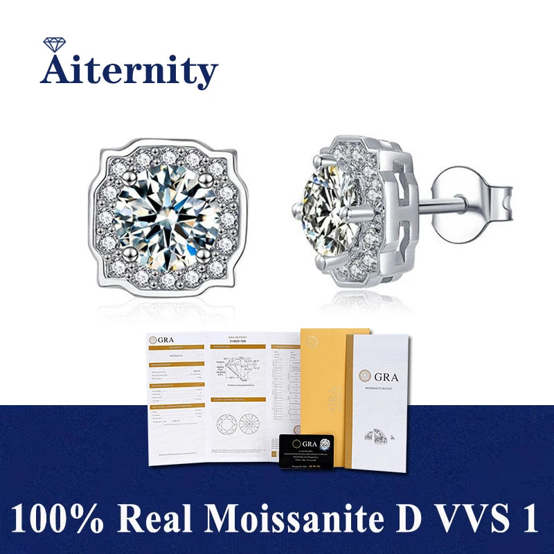 AITERNITY Moissanite Fülbevaló