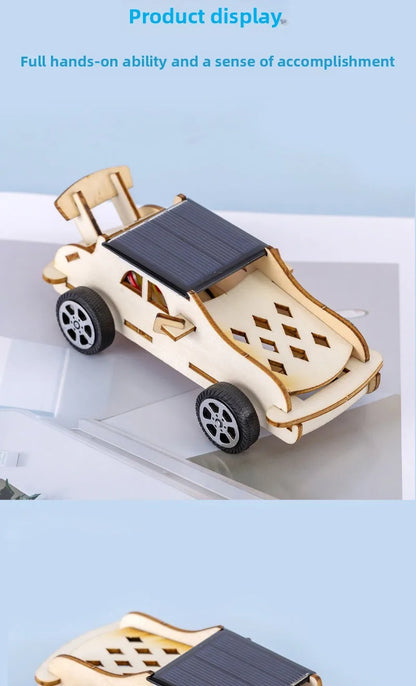 Napenergiás Autó DIY Fa Puzzle