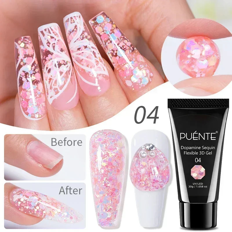 Puente Cat Eye Gel Fényes Kék