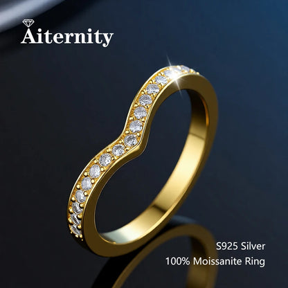 Moissanite Gyűrű 925 Nőknek