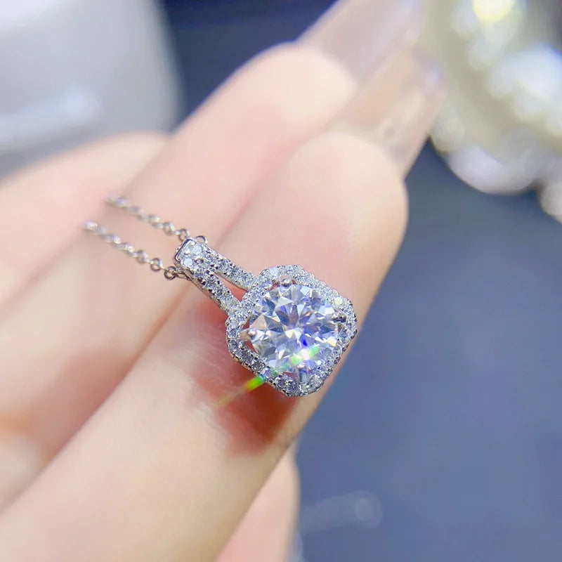 Moissanite Igazi Női Nyaklánc
