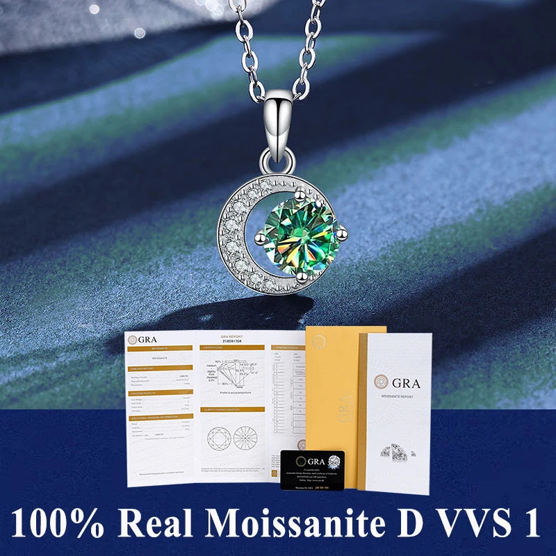 Moissanite Igazi Női Nyaklánc