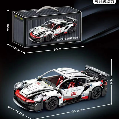 Építő Kocka Autó Verseny Sportos Modell Városi Mechanikus Kis Blokk Puzzle Játék - Kompatibilis Legóval