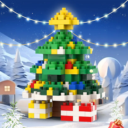 Mini Építő Kocka Mikulás DIY