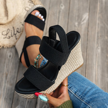 Bequeme Sandalen aus Stoff