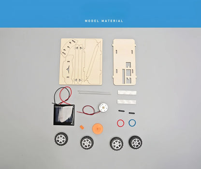 Napelemes Fa Autó Diy Puzzle