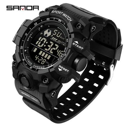SANDA Herrenuhr, wasserdicht, LED