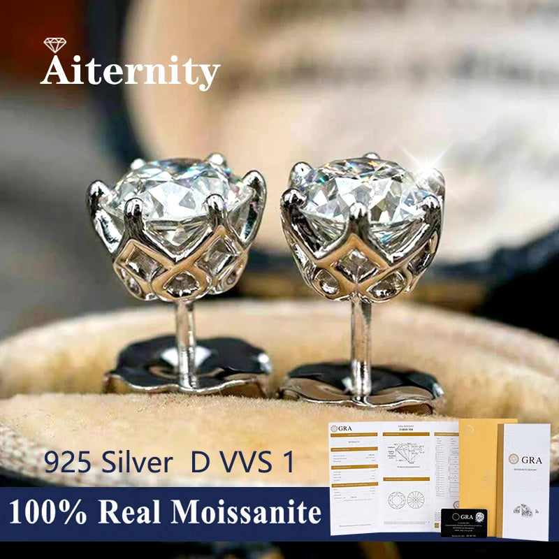 AITERNITY Moissanite Fülbevaló