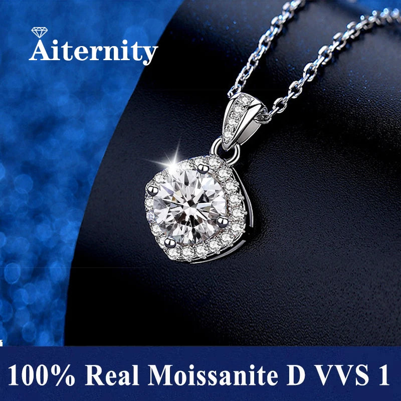 Moissanite Nyaklánc 1Ct D Szín