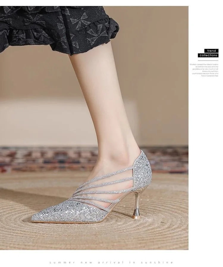 RZSMTYA Glitter Pumps Women