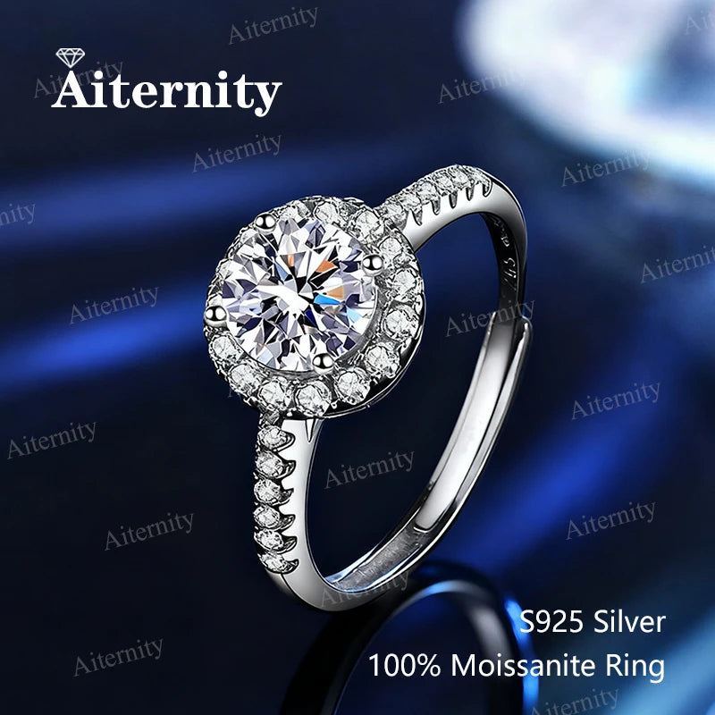 Moissanite Gyűrű Szív D Szín