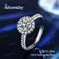 Moissanite Gyűrű Szív D Szín