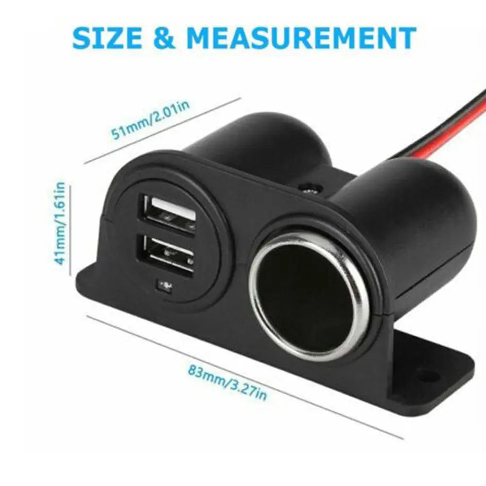 USB Autós Töltő Kettős Port