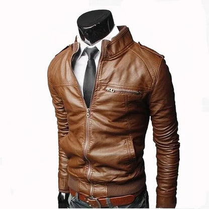 Férfi PU Kabát LivaGirl Zipper