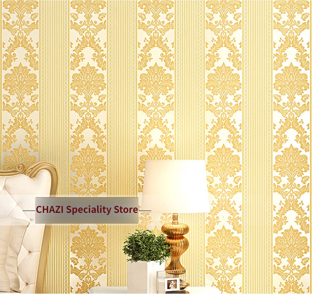 DZQCN Damask 3D Tapéta Vízálló