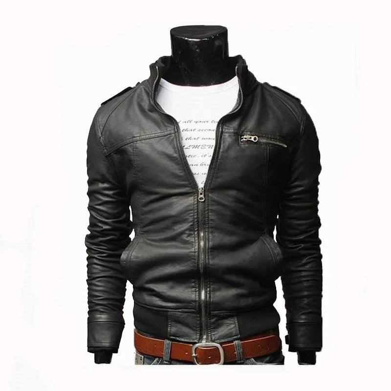 Férfi PU Kabát LivaGirl Zipper