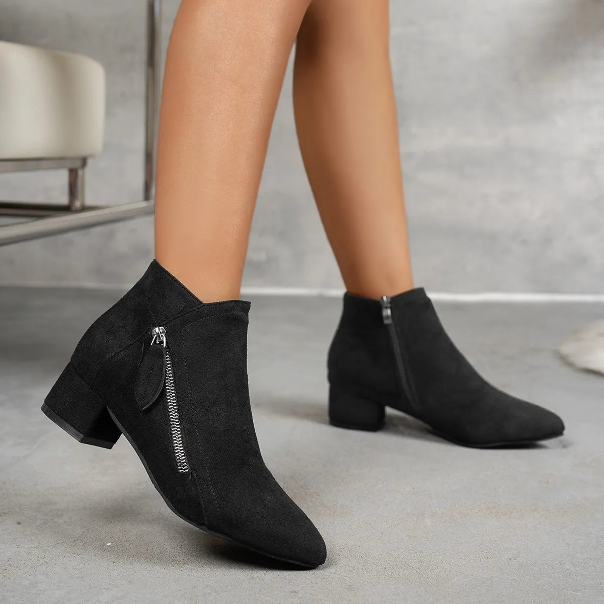 Ankle Boot Szögletes Sarok