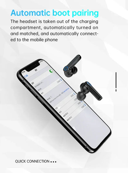 DAMORE M19 Fülhallgató TWS Earphone - Aktív Zajszűrés, Érintéses Vezérlés, Vízálló LED Kijelző Mikrofonnal