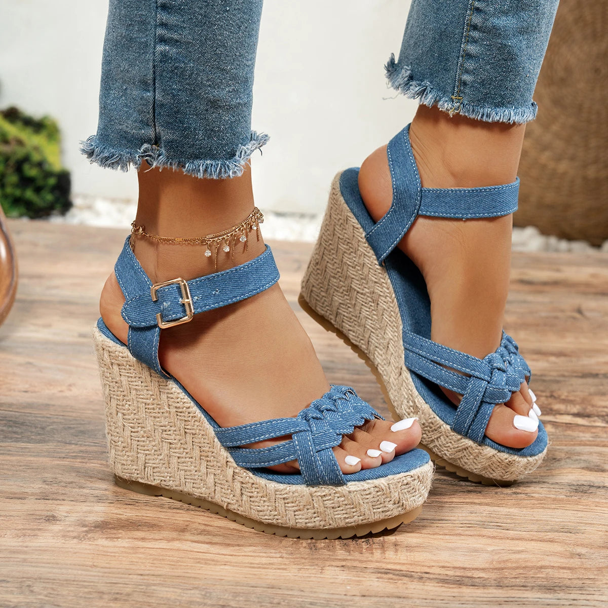 Denim Kids Sandals Comfortable