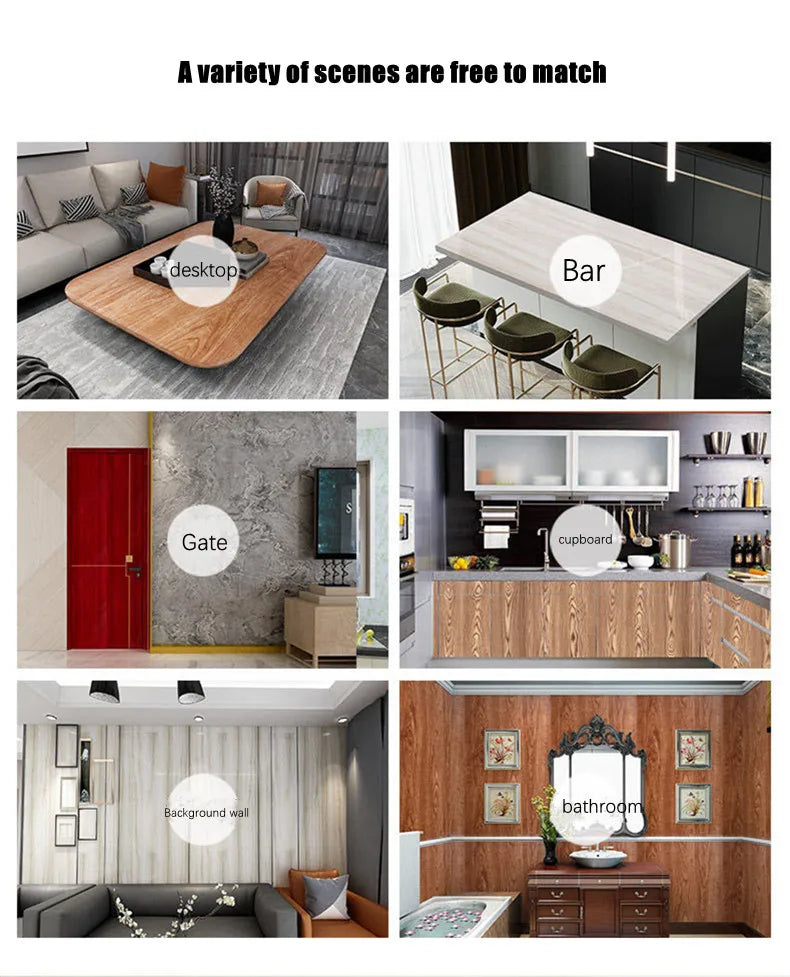 Wood Pattern Self-Adhesive Wall Film