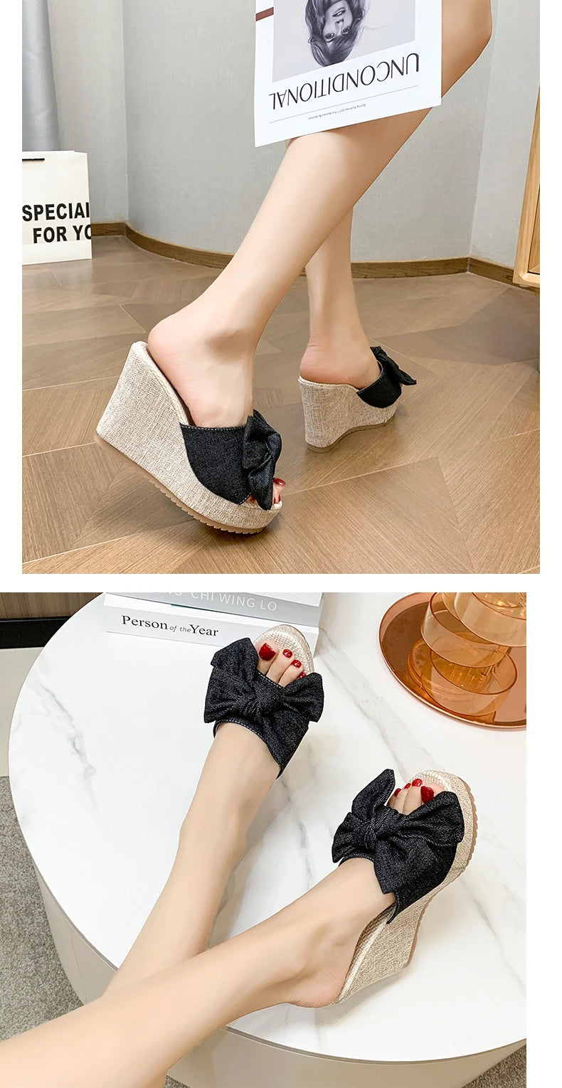 RZSMTYA Damen-Keilsandalen