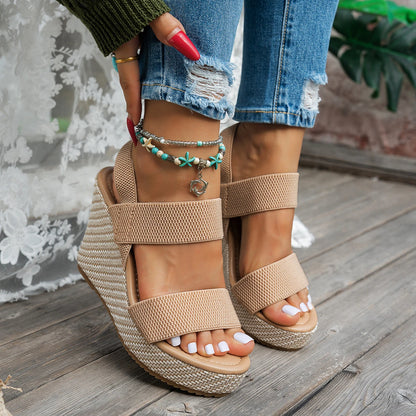 Bequeme Sandalen aus Stoff