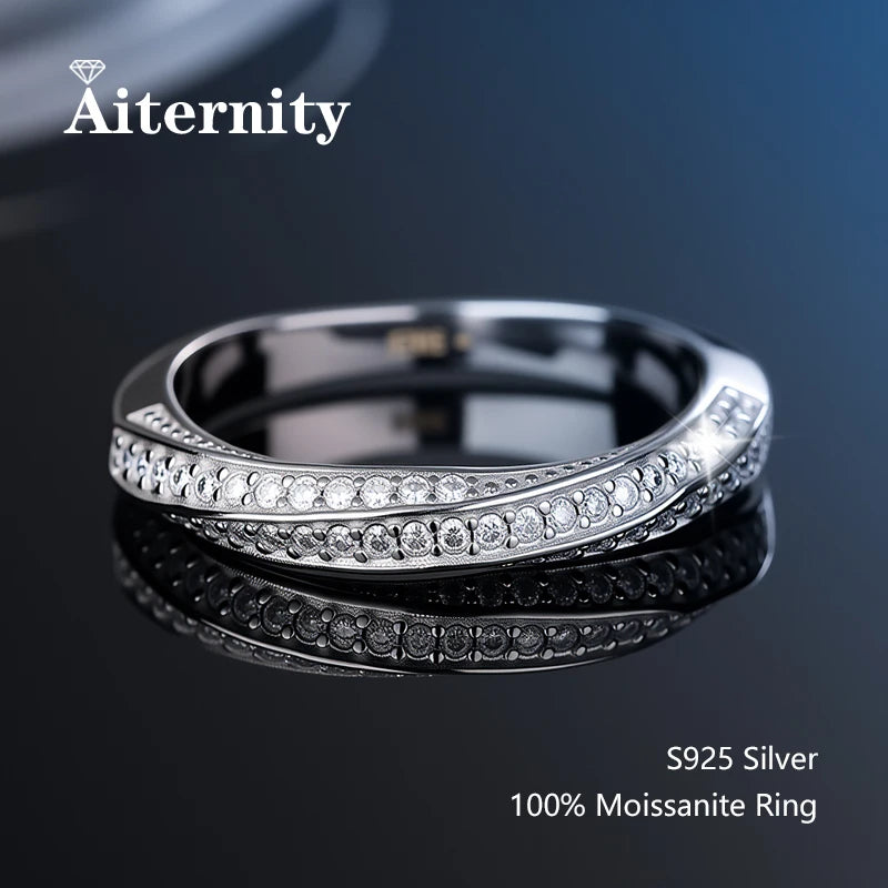 Moissanite Gyűrű 925 Nőknek
