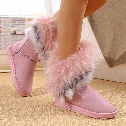 Bequeme Stiefel mit Flockobermaterial