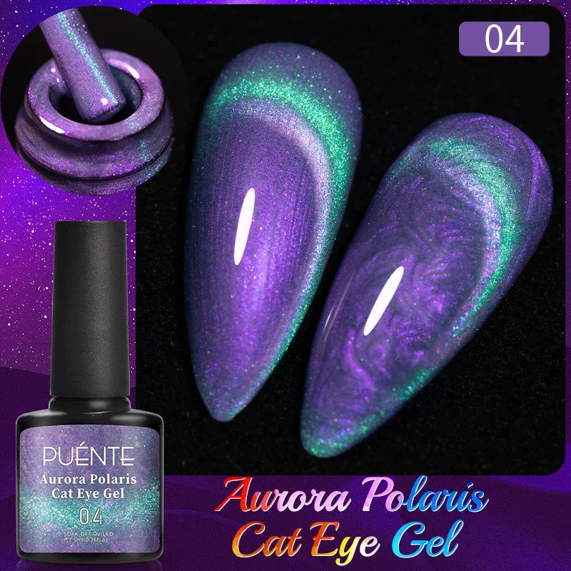 Puente Cat Eye Gel Fényes Kék