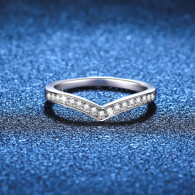 Moissanite Gyűrű 925 Nőknek